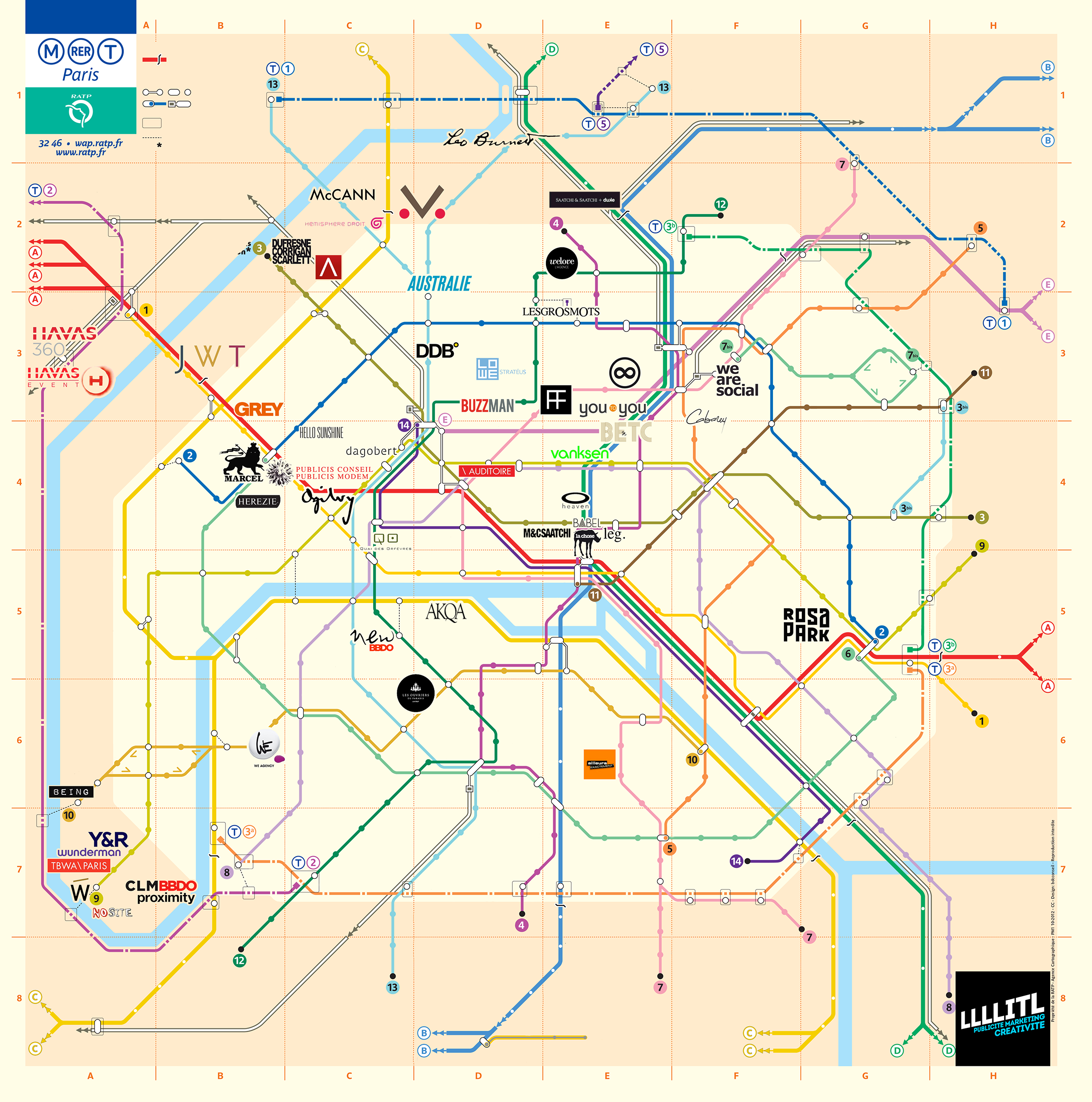 llllitl-carte-plan-paris-des-agences-de-publicitÃ©-plan-de-metro ...