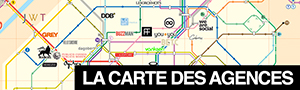 La carte de Paris des agences de publicité
