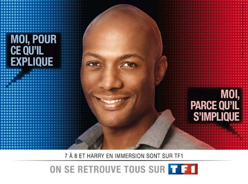 llllitl-TF1-publicité-télévision-On se retrouve tous sur TF1-Les bleus et les rouges- février 2012-harry-roselmack