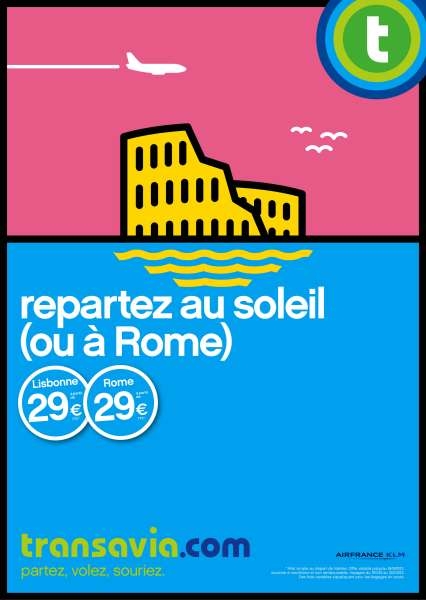 llllitl-transavia-publicité-print-affiche-vol-avion-compagnie-aérienne-airline-advertising-rome-berlin-venise-repartir-au-soleil-agence-h-septembre-2012