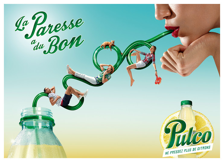 pulco-publicité-marketing-print-été-2014-la-paresse-a-du-bon-ne-pressez-plus-de-citrons-fraicheur-paille-agence-fred-farid-1