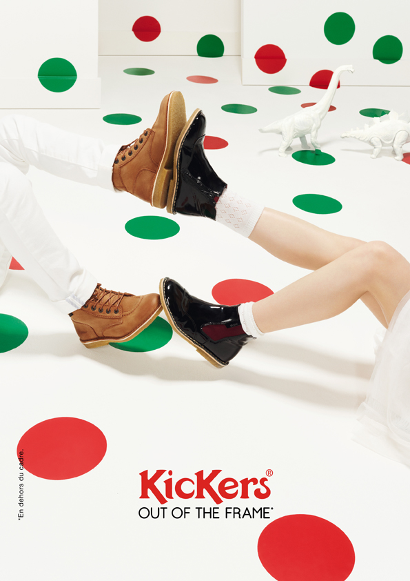 kickers-publicité-marketing-affiches-prints-rouge-vert-chaussures-homme-femme-enfant-out-of-the-frame-agence-la-chose-paris-3
