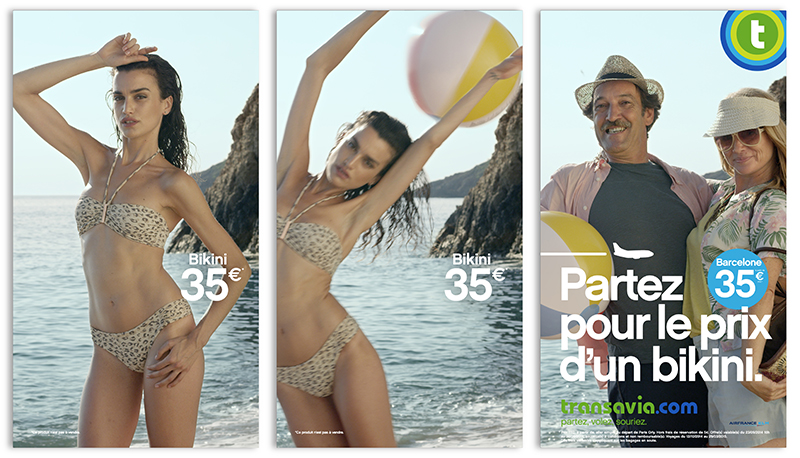 transavia-publicité-marketing-print-affiche-promotion-partez-pour-le-prix-sac-bikini-mode-touristes-agence-les-gaulois-havas-5