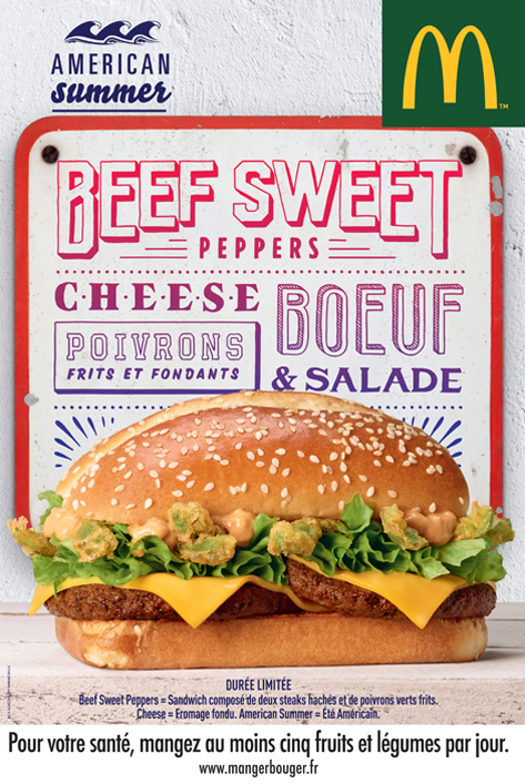 mcdonalds-publicite-affichage-tbwa-paris-burger-american-summer-beef-sweet-peppers-cheese-ad