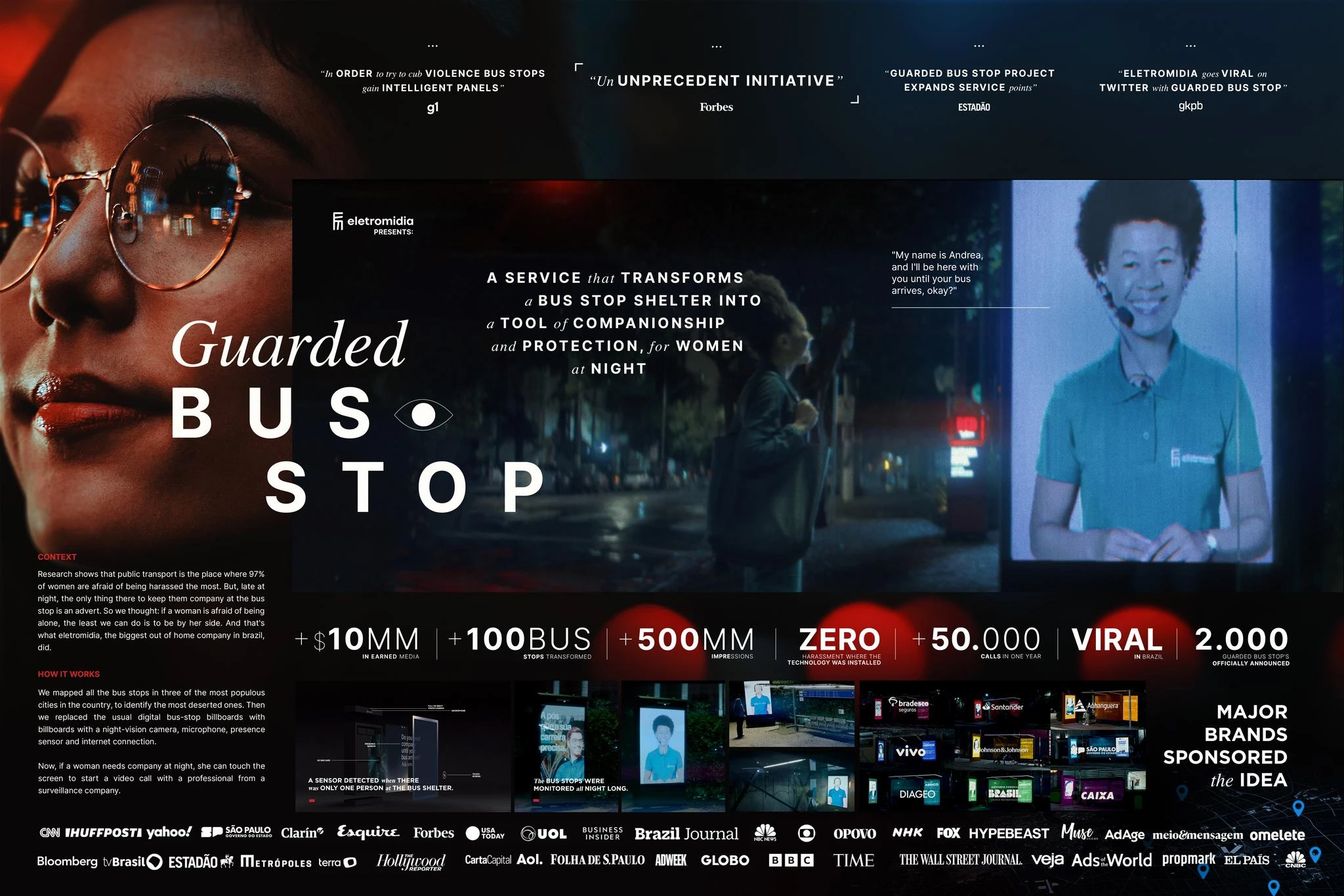 Eletromidia Guarded Bus Stop Almap BBDO Sao Paulo
