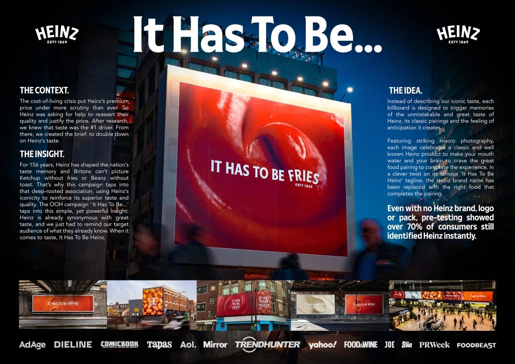 Eurobest 2025 Design Grand Prix Heinz – It has to be Heinz by Wieden Kennedy London United Kingdom