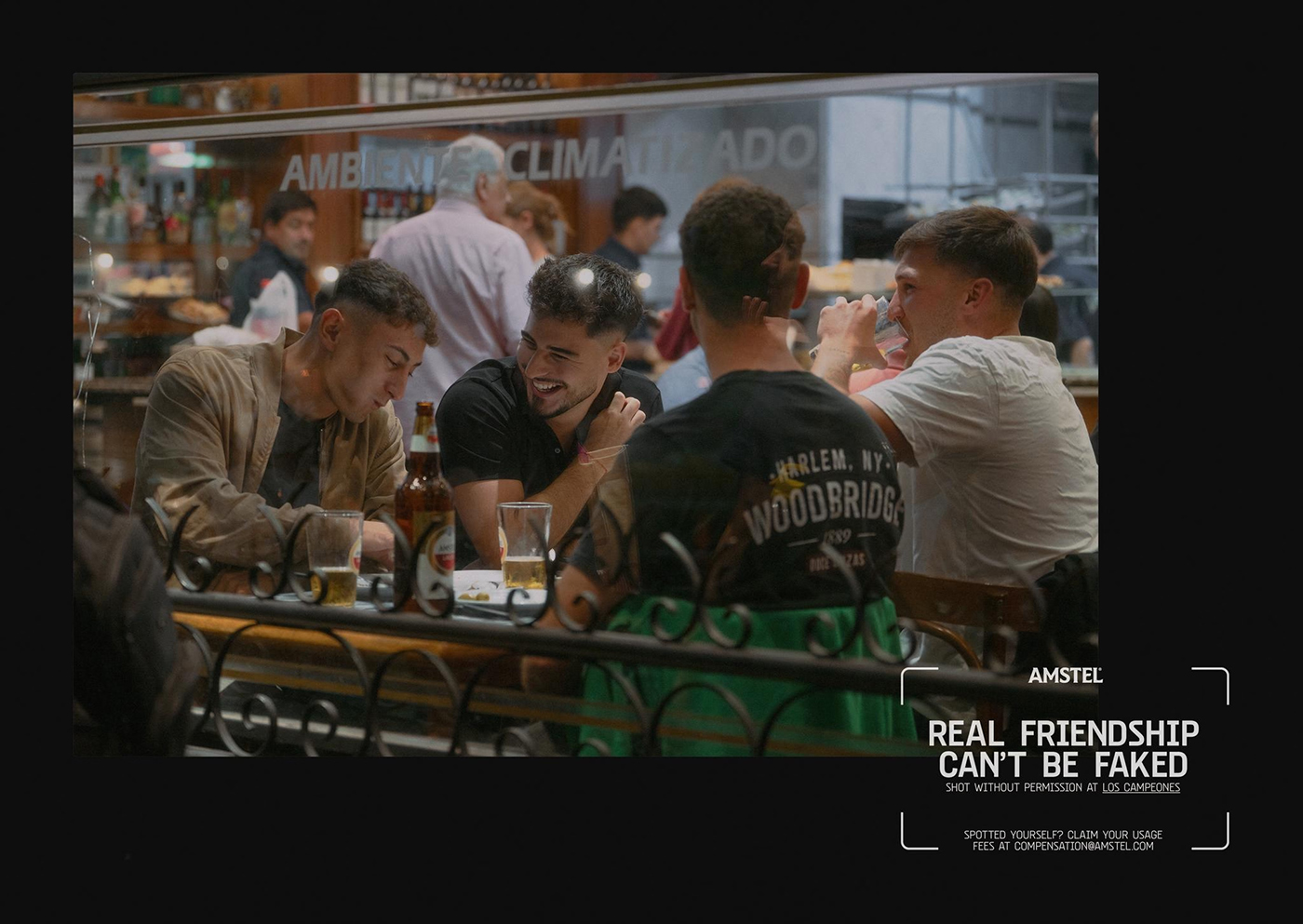 Amstel Shot Without Permission by Ogilvy Amsterdam Los Campeones Restaurant Lo De Facu Pub La Guitarrita Bar 2