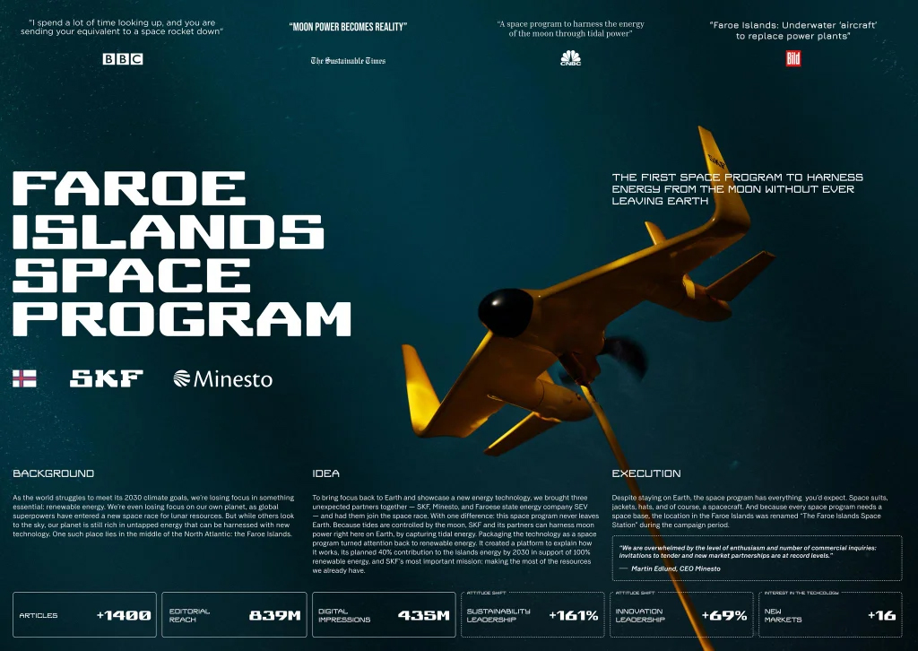 Cannes Lions 2026 SKF The Faroe Islands Space Program by Nord DDB Stockholm