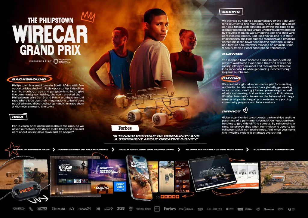 Cannes Lions 2026 The Philipstown Wirecar Foundation Wirecar Grand Prix by Accenture Song SA Cape Town