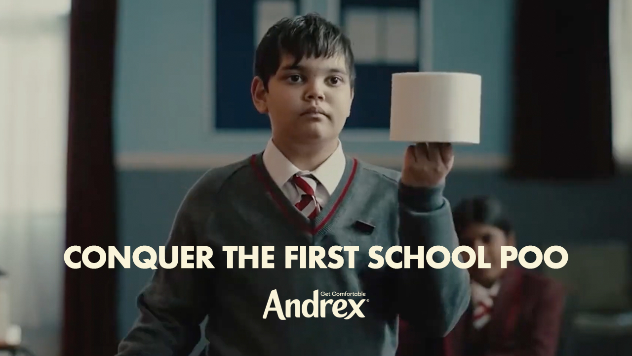 andrex conquer the first school poo fcb london