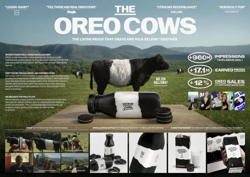 cannes lions OREO Cows by VML New York Mexico City