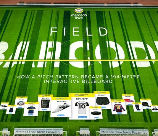 Mercado Livre – Field Barcode: The First Scannable Football Field Mercado Livre - Field Barcode